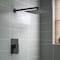 Kibi Cube Pressure Balanced Single Function Shower System with Rough In Valve - Matte Black KSF411MB - alternate 4